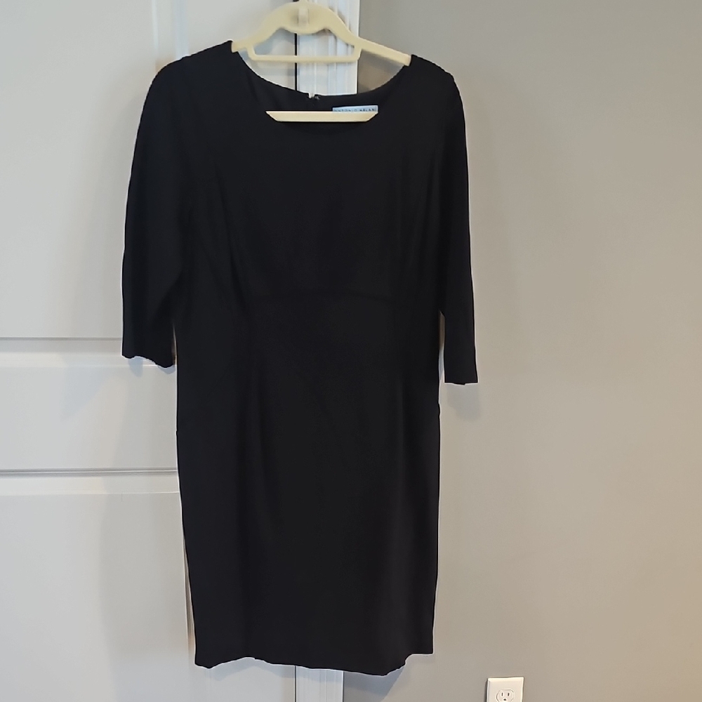 ANTONIO MELANI Black Midi Sheath Dress